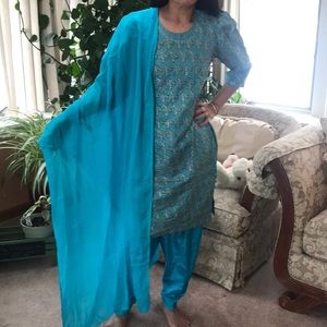 Indian 3-Piece Suit pure silk